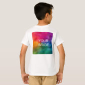 Benutzerdefinierte doppelseitige Felder mit weißer T-Shirt (Schwarz voll)