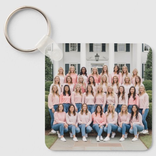 Benutzerdefinierte doppelseitige Studentinnenverbi Schlüsselanhänger (Vorderseite)