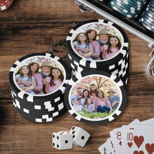 Benutzerdefinierte doppelseitige Zwei-Foto Pokerchips