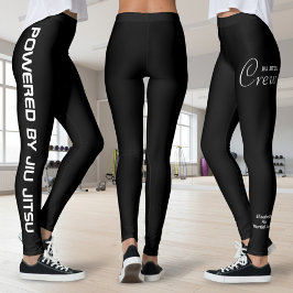 Benutzerdefinierte Druck Jiu Jitsu Crew Schwarze S Leggings
