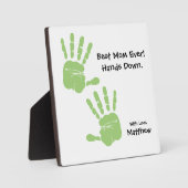 Benutzerdefinierte Druckkunst Beste Mama je Hände  Fotoplatte (Vorderseite)