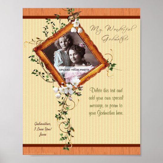 Benutzerdefinierte Druckvorlage für das Godmutter  Poster (Vorne)