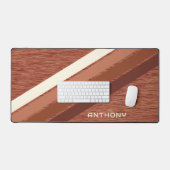 Benutzerdefinierte dunkelbraune Streifen Art auf I Schreibtischunterlage (Tastatur & Maus)
