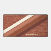 Benutzerdefinierte dunkelbraune Streifen Art auf I Schreibtischunterlage (Vorderseite)