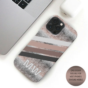 Benutzerdefinierte dunkelgraue beige braune Retro- iPhone 16 Pro Max Hülle