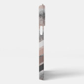 Benutzerdefinierte dunkelgraue beige braune Retros iPhone Hülle (Rechte Seite)