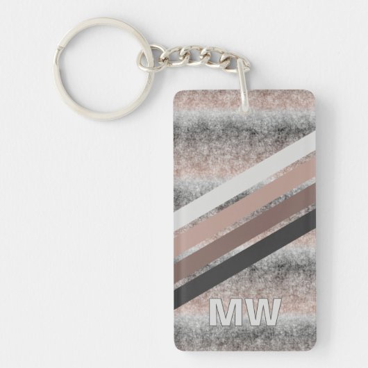 Benutzerdefinierte dunkelgraue beige braune Retros Schlüsselanhänger (Vorderseite)
