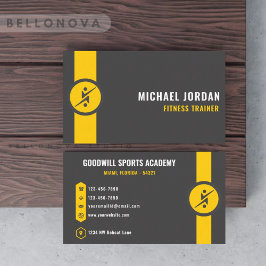 Benutzerdefinierte dunkelgraue schwarzgelbe Kunst Visitenkarte