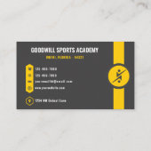 Benutzerdefinierte dunkelgraue schwarzgelbe Kunst Visitenkarte (Rückseite)