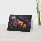 Benutzerdefinierte dunkle bunte Blumen Danke (Rückseite)