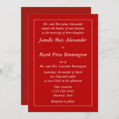 Benutzerdefinierte dunkle rote Einladungen oder An (Vorne/Hinten)