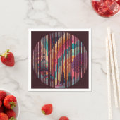 Benutzerdefinierte dunkle runde Kunst-Cocktail-Pap Serviette (Beispiel)