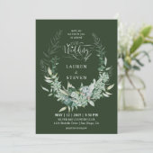 Benutzerdefinierte dunkle Seiten-Grüne Verzweigung Einladung (Stehend Vorderseite)