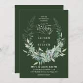 Benutzerdefinierte dunkle Seiten-Grüne Verzweigung Einladung (Vorne/Hinten)