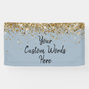 Benutzerdefinierte Dusty Blue Geburtstagsfeier Pho Banner
