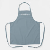 Benutzerdefinierte dusty blue name text monogram schürze (Vorderseite)