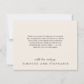 Benutzerdefinierte Dusty-Rose Dankeskarte (Rückseite)