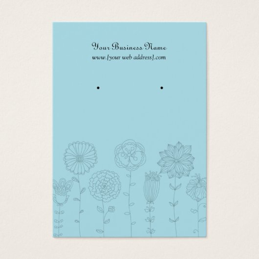 Benutzerdefinierte Earring-Card für hellblaue Mod- (Vorderseite)