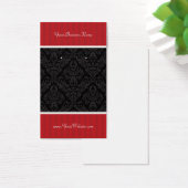 Benutzerdefinierte Earring Cards Red Black Damask  (Schreibtisch)