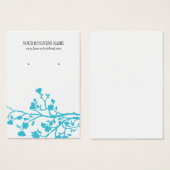 Benutzerdefinierte Earring-Karte für hellblaue wei (Vorne & Hinten)