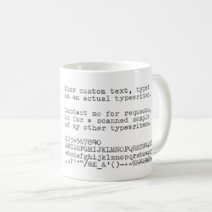 Benutzerdefinierte echte Schreibmaschine 1935 Olym Kaffeetasse