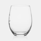 Benutzerdefinierte Ehefrau des Party Black Text Sc Weinglas Ohne Stiel (Links)