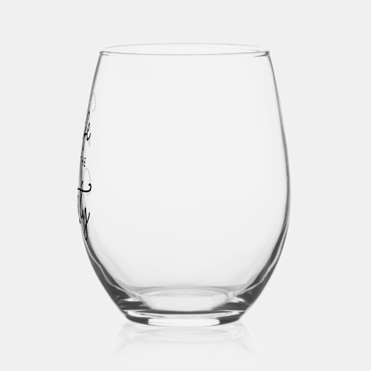 Benutzerdefinierte Ehefrau des Party Black Text Sc Weinglas Ohne Stiel (Links)