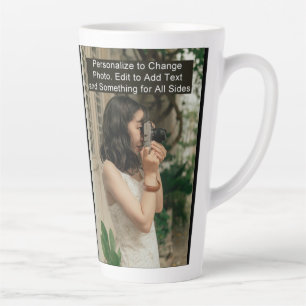 Benutzerdefinierte Ein Foto Kunstwerk Slogan Groß Milchtasse