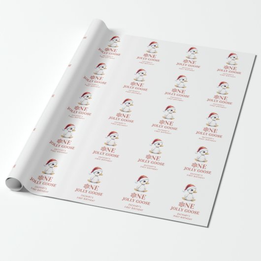 Benutzerdefinierte Eine Fröhliche Gans Dezember Er Geschenkpapier (Ungerollt)