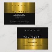 Benutzerdefinierte einfache elegante Gold Black Bu Visitenkarte (Vorne/Hinten)