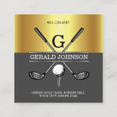 Benutzerdefinierte einfache elegante Gold Gradient Quadratische Visitenkarte (Rückseite)