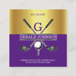 Benutzerdefinierte einfache elegante goldene Gradi Quadratische Visitenkarte