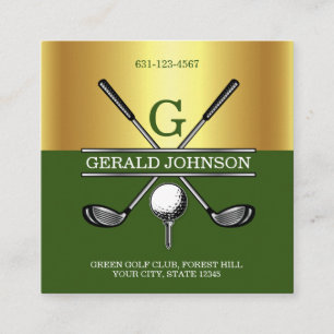 Benutzerdefinierte einfache elegante goldene Verla Quadratische Visitenkarte