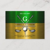 Benutzerdefinierte einfache elegante Golf Monogram Visitenkarte (Rückseite)