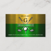 Benutzerdefinierte einfache elegante Golf Monogram Visitenkarte (Vorderseite)