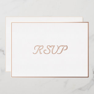 Benutzerdefinierte einfache elegante Party-RSVP We Folieneinladung