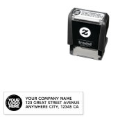 Benutzerdefinierte einfache Firmenlogo-Adresse Permastempel (Beispiel)