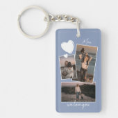 Benutzerdefinierte, einfache Fotos auf dem Violett Schlüsselanhänger (Vorderseite)