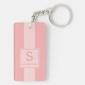 Benutzerdefinierte einfache Fotos auf rotem Korall Schlüsselanhänger (Rückseite)