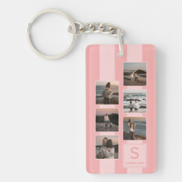 Benutzerdefinierte einfache Fotos auf rotem Korall Schlüsselanhänger