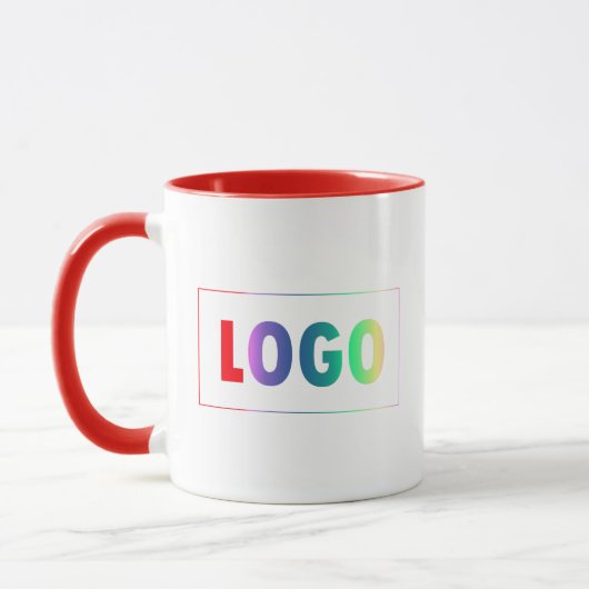 Benutzerdefinierte einfache Geschäftslogo-Vorlage Tasse (Links)