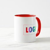 Benutzerdefinierte einfache Geschäftslogo-Vorlage Tasse (VorderseiteRechts)