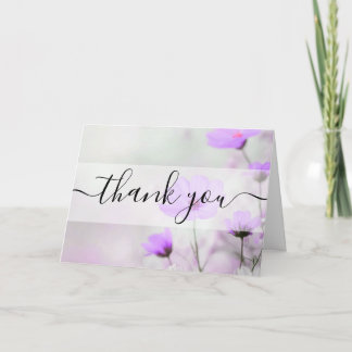 Benutzerdefinierte einfache lila Blumen Danke