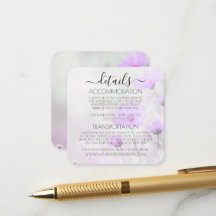 Benutzerdefinierte einfache lila Blumen Hochzeitsd