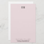 Benutzerdefinierte einfache Monogramm-Initialen un Briefpapier (Vorne/Hinten)