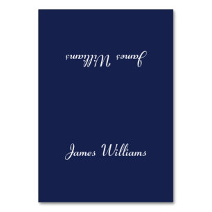 Benutzerdefinierte einfache Navy Blue Place Einste Tischnummer