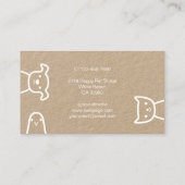 Benutzerdefinierte einfache Niedliche Haustiere Si Visitenkarte (Rückseite)