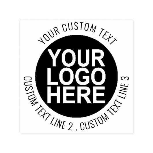 Benutzerdefinierte einfache Runde mit Logo Permastempel (Design)