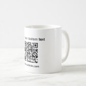 Benutzerdefinierte, einfache Tasse mit weißem Qr-C (VorderseiteRechts)