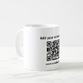 Benutzerdefinierte, einfache Tasse mit weißem Qr-C (Vorderseite Links)